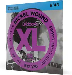Amazon D'Addario EXL120 nikkelgewonden elektrische gitaarsnaren, Super Light, 9-42 aanbieding