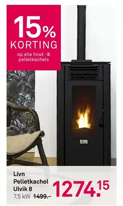 Karwei Livn Pelletkachel Ulvik 8 aanbieding