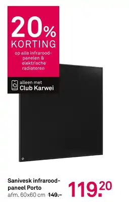 Karwei Sanivesk infrarood paneel Porto aanbieding