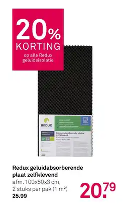 Karwei Redux geluidabsorberende plaat zelfklevend aanbieding