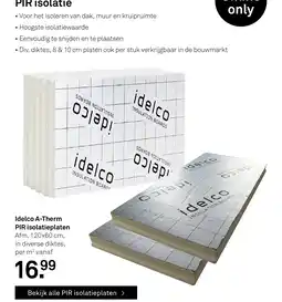 Karwei Idelco A Therm PIR isolatieplaten aanbieding