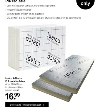Karwei Idelco A Therm PIR isolatieplaten aanbieding