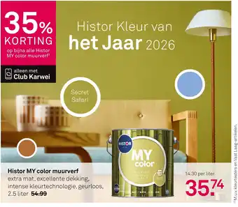 Karwei Histor MY color muurverf aanbieding