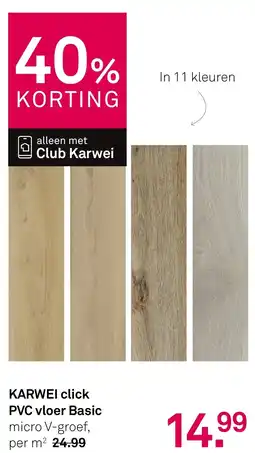 Karwei KARWEI click PVC vloer Basic aanbieding