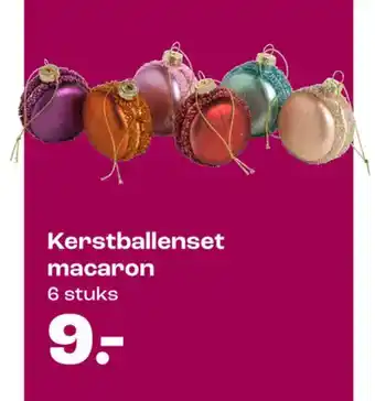 Kwantum Kerstballenset macaron aanbieding