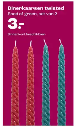 Kwantum Dinerkaarsen twisted aanbieding