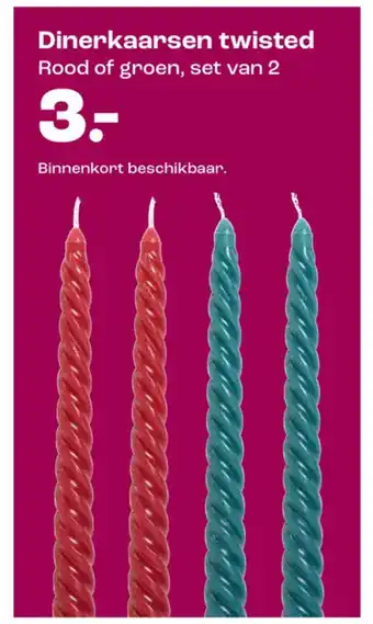 Kwantum Dinerkaarsen twisted aanbieding