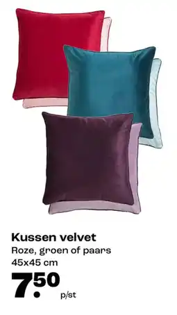 Kwantum Kussen velvet aanbieding