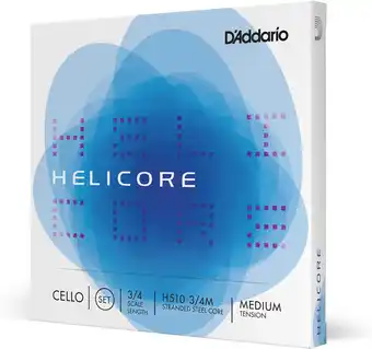 Amazon D'Addario Helicore 3/4 Scale Medium Spanning Cello String Set aanbieding