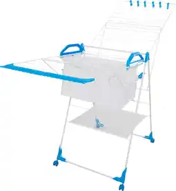 Coolblue BlueBuilt Droogrek 25 meter met Wasmand, Wasknijpers en Waszak aanbieding