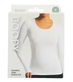 De Online Drogist Boody Damestop Lange Mouw Wit S aanbieding