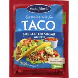 Albert Heijn Santa Maria Kruidenmix taco no salt or sugar aanbieding