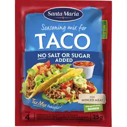 Albert Heijn Santa Maria Kruidenmix taco no salt or sugar aanbieding