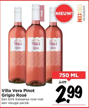 Vomar Voordeelmarkt Villa vera pinot grigio rosé 750 ml aanbieding