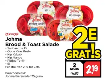 Vomar Voordeelmarkt Johma brood & toast salade aanbieding