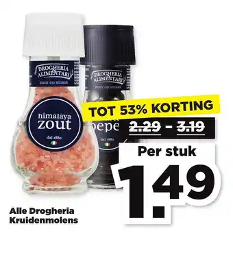 PLUS Alle drogheria kruidenmolens aanbieding