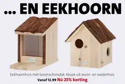 Intratuin Eekhoornhuis met boomschorsdak. aanbieding