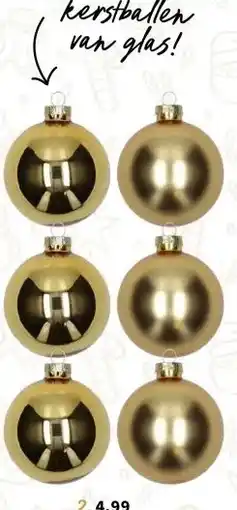 Wibra Kerstbal glas aanbieding
