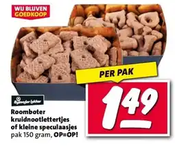 Nettorama Buzonder lekker Roomboter kruidnootlettertjes of kleine speculaasjes aanbieding