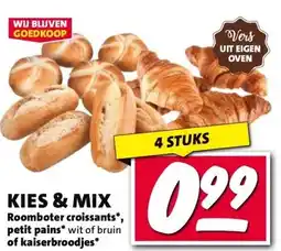 Nettorama Roomboter croissants*, petit pains* wit of bruin of kaiserbroodjes aanbieding