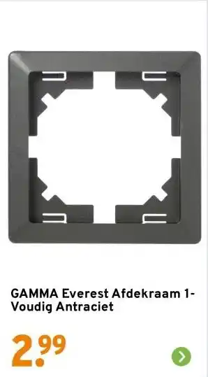 GAMMA GAMMA Everest Afdekraam 1-Voudig Antraciet aanbieding