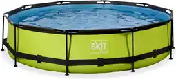 Bol.com EXIT Lime zwembad ø360x76cm met filterpomp - groen aanbieding