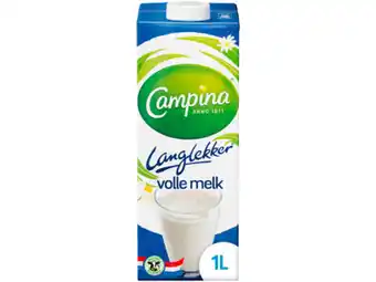 Hoogvliet Campina Langlekker volle melk houdbaar aanbieding