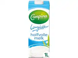 Hoogvliet Campina Langlekker halfvolle melk houdbaar aanbieding