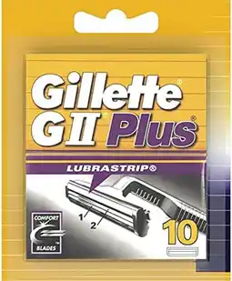 Amazon Gillette GII Plus Scheermesjes Voor Mannen - 10 Navulmesjes aanbieding