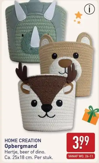 ALDI HOME CREATION Opbergmand aanbieding