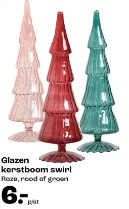 Kwantum Glazen kerstboom swirl aanbieding