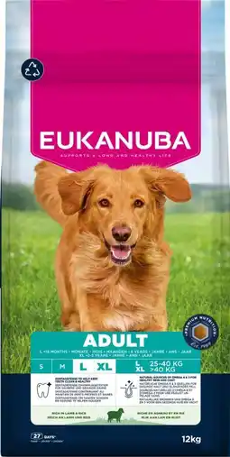 Welkoop Eukanuba Adult Large/Extra Large - Hondenvoer - Lam - 12kg aanbieding