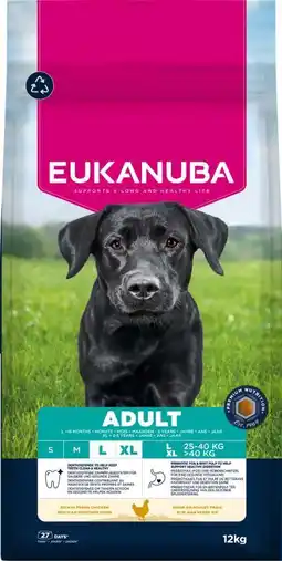 Welkoop Eukanuba Adult Large/Extra Large - Hondenvoer - Kip - 12kg aanbieding