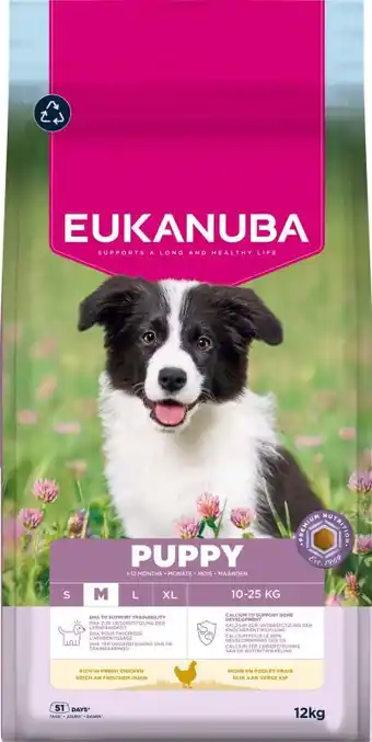 Welkoop Eukanuba Puppy Medium - Hondenvoer - Kip - 12kg aanbieding