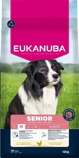 Welkoop Eukanuba Senior Medium - Hondenvoer - Kip - 12kg aanbieding