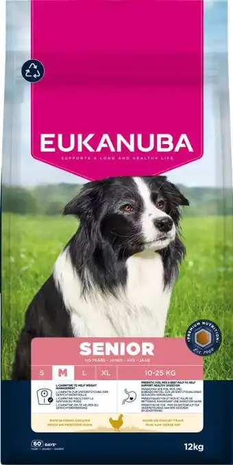 Welkoop Eukanuba Senior Medium - Hondenvoer - Kip - 12kg aanbieding