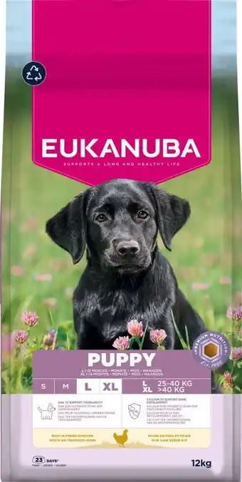 Welkoop Eukanuba Puppy Large/Extra Large - Hondenvoer - Kip - 12kg aanbieding