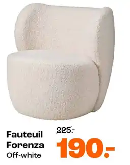 Kwantum Fauteuil Forenza Off-white aanbieding