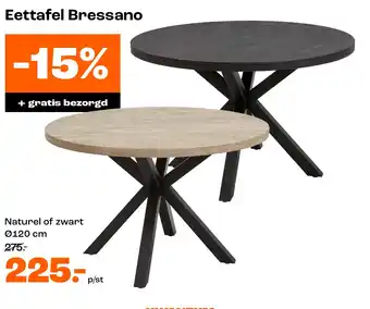 Kwantum Eettafel Bressano aanbieding