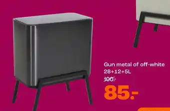 Kwantum Gun metal of off-white aanbieding