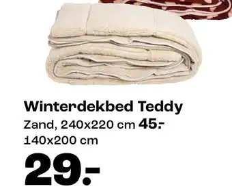 Kwantum Winterdekbed Teddy Zand aanbieding