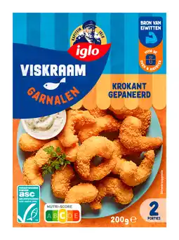 PLUS Iglo Viskraam Gebakken Garnalen Kro aanbieding