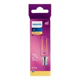 PLUS Philips LED filament buis 25W E14 aanbieding