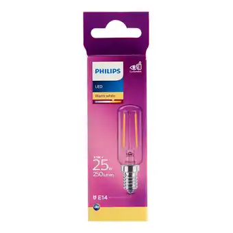 PLUS Philips LED filament buis 25W E14 aanbieding