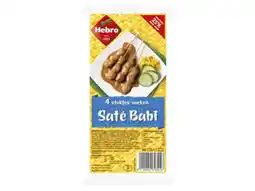 Hoogvliet Hebro Varkensaté Babi 4 stokjes 172 g aanbieding