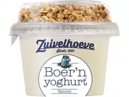 Hoogvliet Zuivelhoeve Boer`n yoghurt muesli naturel aanbieding