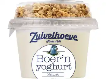 Hoogvliet Zuivelhoeve Boer`n yoghurt muesli naturel aanbieding