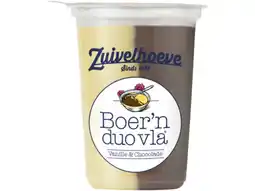Hoogvliet Zuivelhoeve Boer'n vla duo choco vanille aanbieding