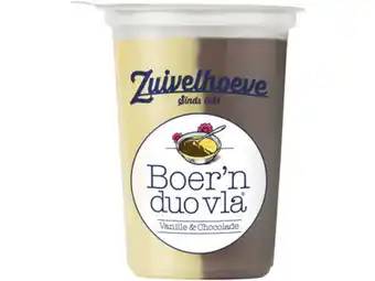 Hoogvliet Zuivelhoeve Boer'n vla duo choco vanille aanbieding