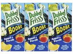 Hoogvliet Dubbelfrisss Boost appel perzik aanbieding